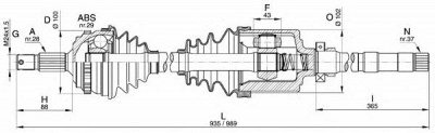 OPEN PARTS drs627300 -  Приводной вал